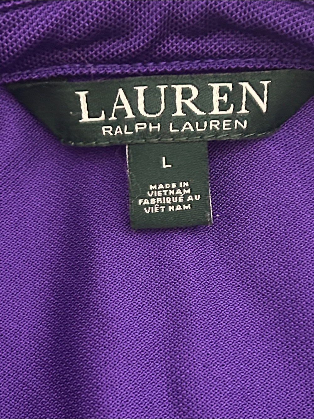 Ralph Lauren Women’s Sz Large Purple Short Sleeve Lightweight Polo Shirt Blouse - Picture 4 of 6